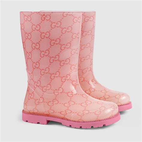 gucci baby rain boots pink|gucci combat boots for women.